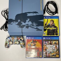 PS4 Uncharted Edition 500GB w/ Controller + GTA V, Red Dead Redemption 2, Cyberpunk - Tested