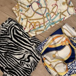 Natural Silk Fabrics: zebra 9x4 feet, colorful 14x4 feet