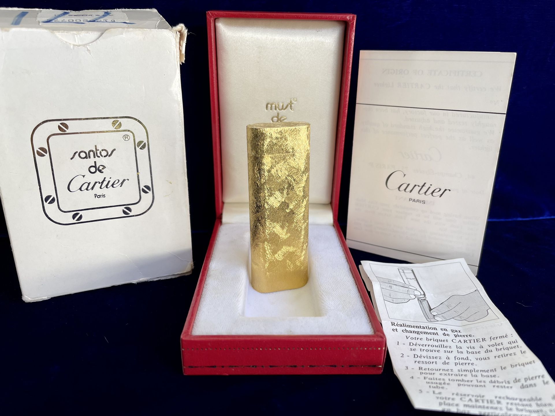 Rare Cartier Lighter Gold Oval Burley 99.9% New Condition Year Warranty Box Case