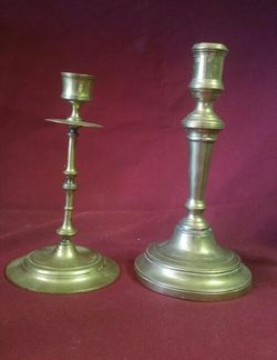 (2) Bronze Candle Holder