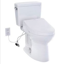 TOTO Drake 2-piece Elongated Toilet with C5 Washlet Bidet Seat