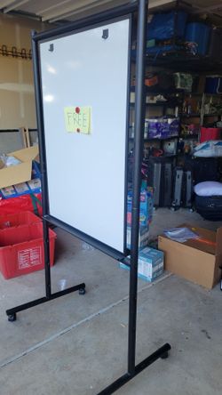 Free dry erase board with magnet.