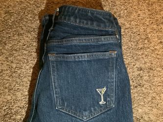 A&F curve love high rise 90's relaxed jeans, martini sewn logo, size: 24