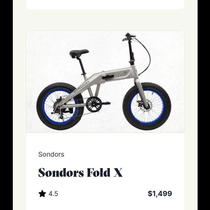 Sondors E Bike $800