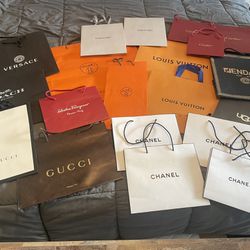 Designer shopping bags Chanel Louis Vuitton Gucci Hermes