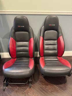 Stock Seats for C6 Corvette black/red Z06