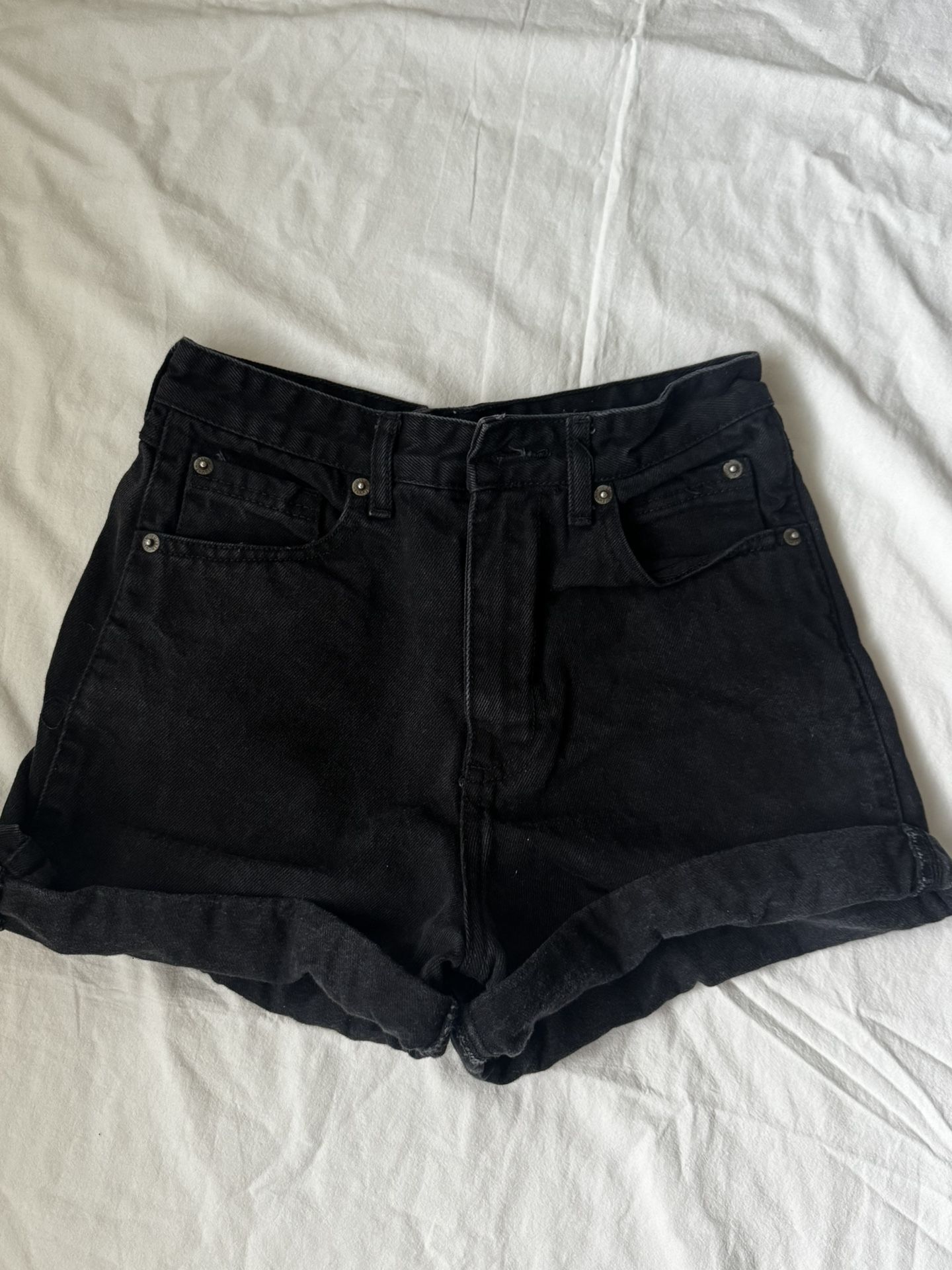 Black Jean Shorts