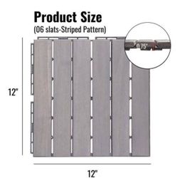 Acacia Wood Interlocking Flooring Deck Tiles