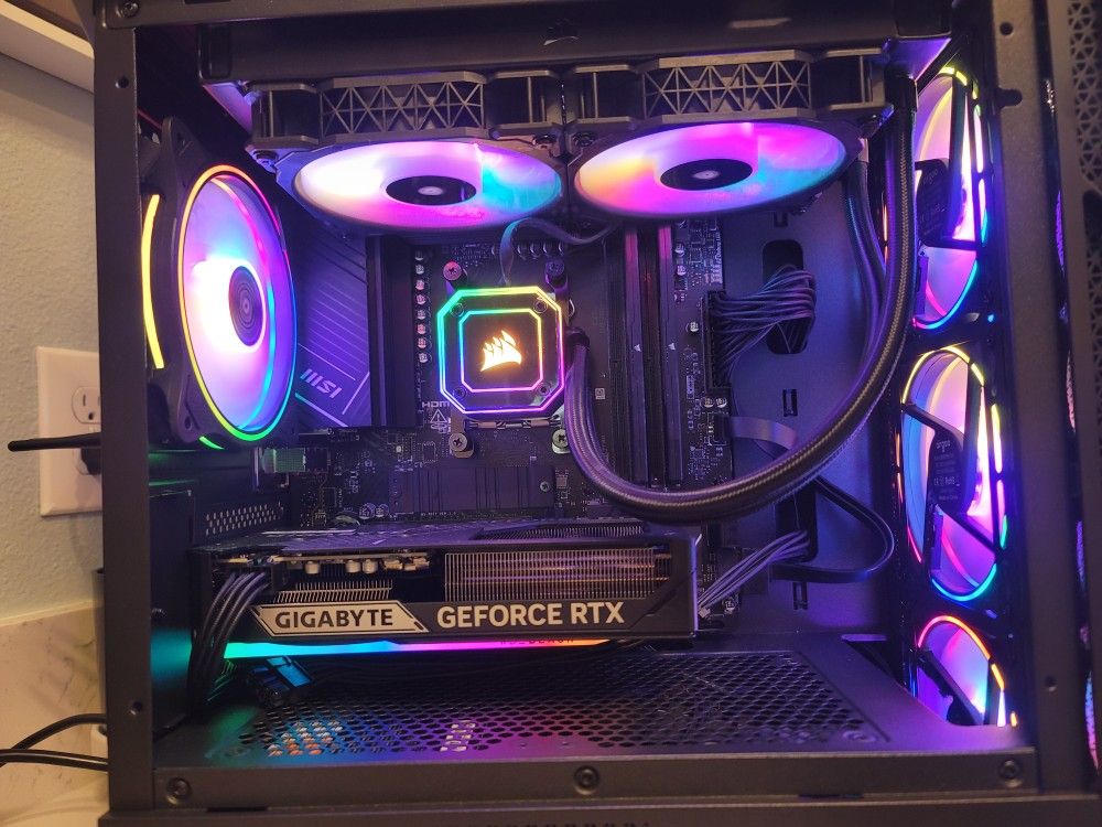MSI PRO B650M-A MOBO,AMD Ryzen 5 7600X,DDR5 RAM 32GB,512GB M.2 NVMe,1TB SSD,Micro ATX Case,850 WATT PSU,Corsair 240MM AIO,SIX RGB Fans, RTX 5060Ti