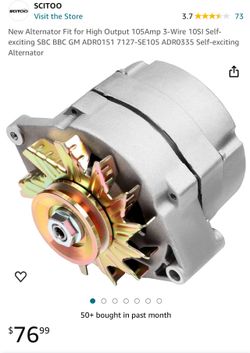 New Alternator Fit for High Output 105Amp 3