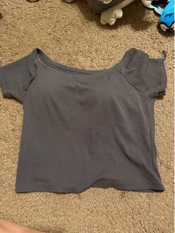 GU Grey Built in Crop Top
