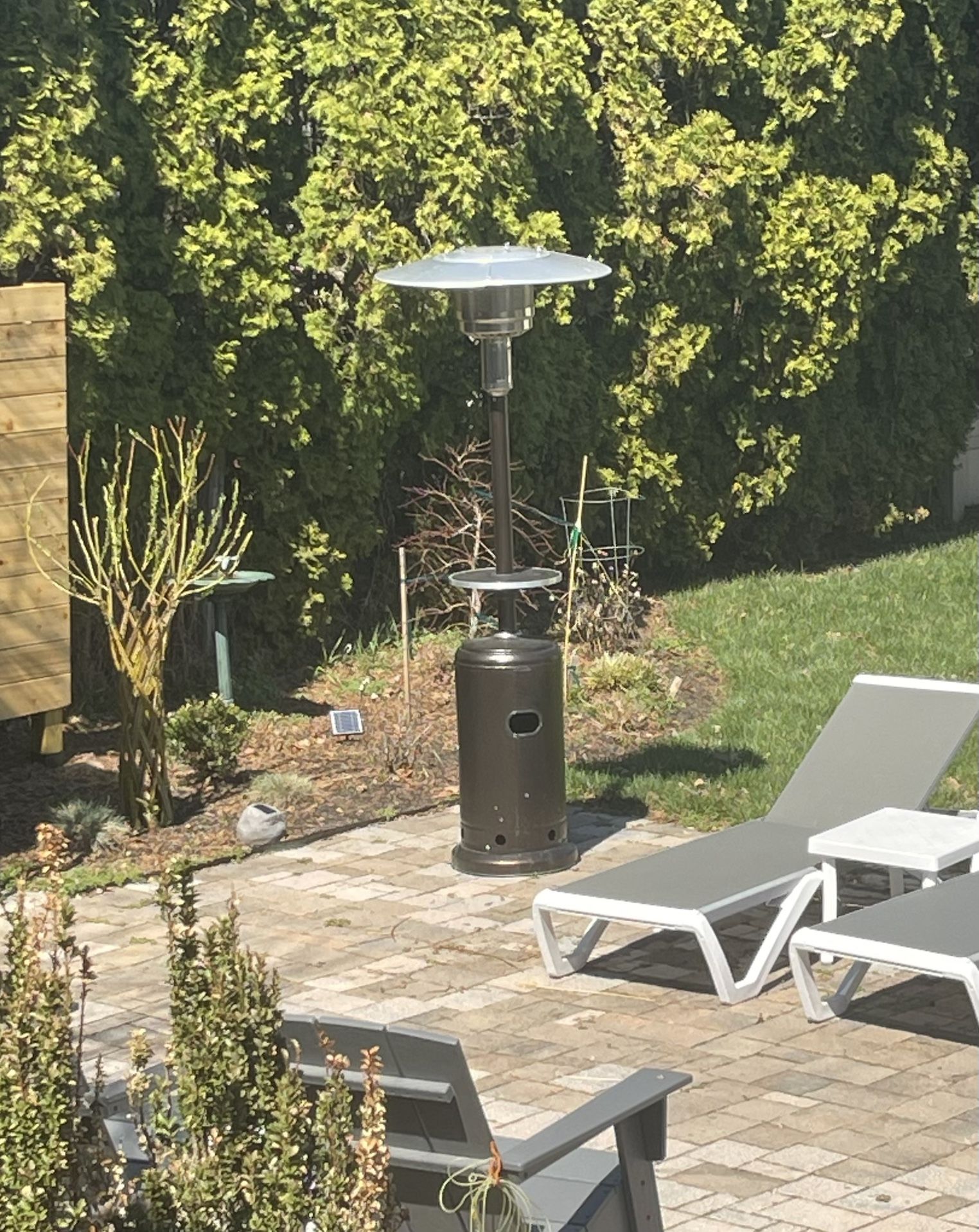 Patio Outdoor Propane Gas Heater, Hammered Bronze