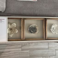 Paper Flower Framed Decor