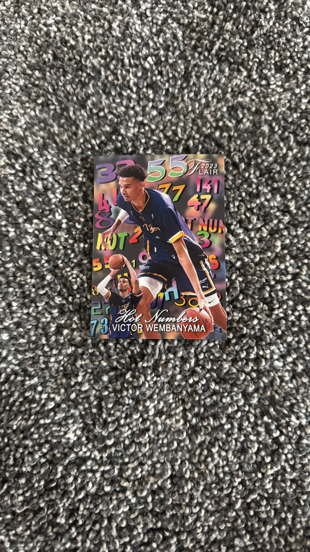 Flair Hot Numbers Victor Wembanyama Rookie Card