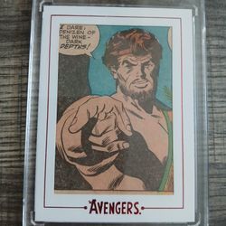 Marvel The Avengers Archive Cuts trading card, specifically card original comic book panel Numbered 47/168