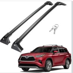 JOYTUTUS Lockable Car Roof Rack Cross Bars Compatible with Toyota Highlander 2020-2025 XLE, XSE, Limited, Platinum, Bronze Edition, Hybrid, Aluminum B
