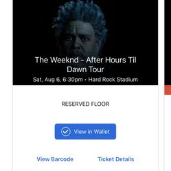 The Weeknd Ticket 