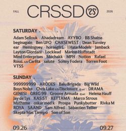 SUNDAY CRSSD TICKET