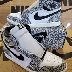 Nike Air Jordan 1 Retro High OG  Tech Grey- White Cement Men's Size 17