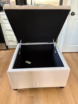 Upholstered Storage Ottoman with Lift Top
