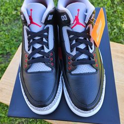 Jordan 3 black cement 2024 size 10.5m