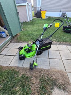 Greenworks 80V/21" Electric Mower & Weed Whipper