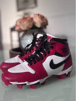 Jordan cleats red youth size 4.5 | my son wore them 1 time and didn’t fit him right.