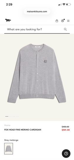 maison kitsune cardigan
