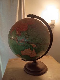 1930's Vintage Cram Repogle World Map Globe 
