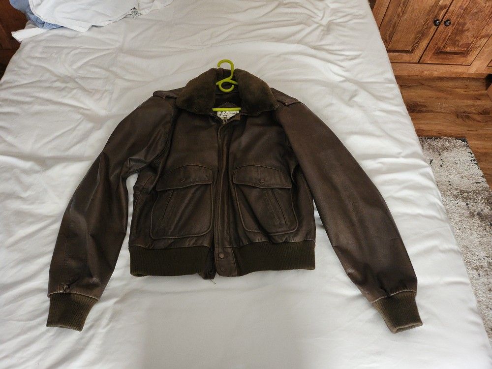 Leather Bomber Jacket