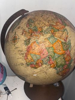 Vintage World Globe on Stand