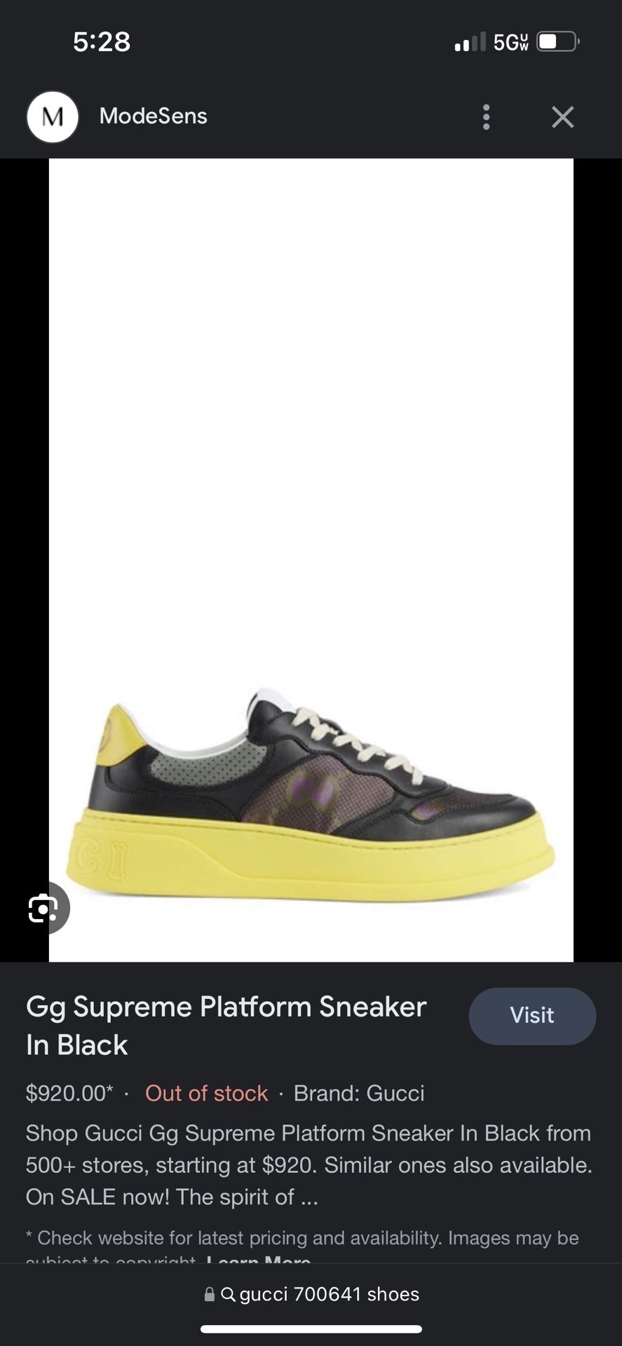 Gucci GG Supreme Canvas ‘Purple And Green Shiny’ 700641