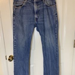 Levi’s 505 Men’s 34x30 vClassic Blue Denim Jeans Straight Fit Medium Wash