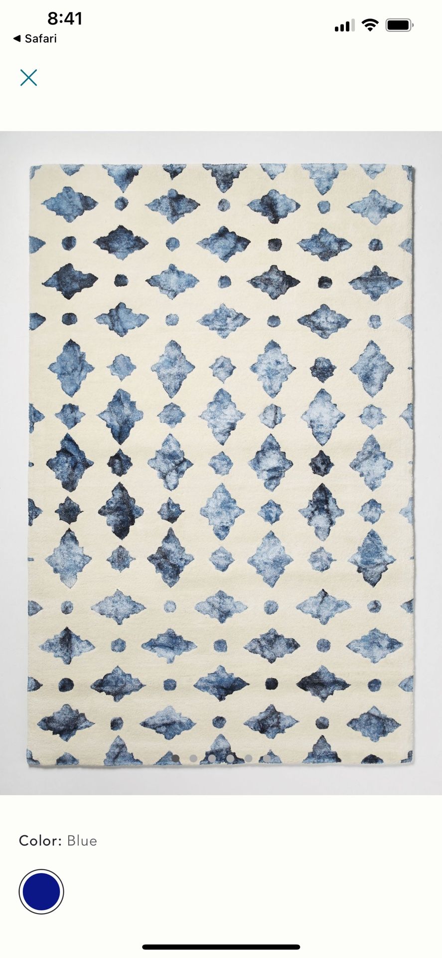 Anthropologie Moroccan Tile Rug 9x12