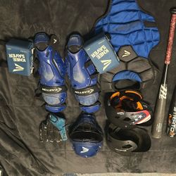 Baseball Equipment, Mix Of Youth And Adult