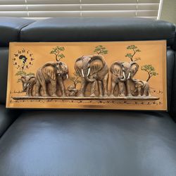 Copper Art Frame With Clock