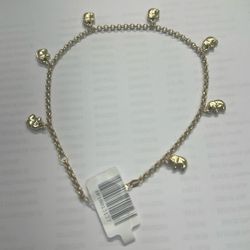 Gold Anklet With Charms
