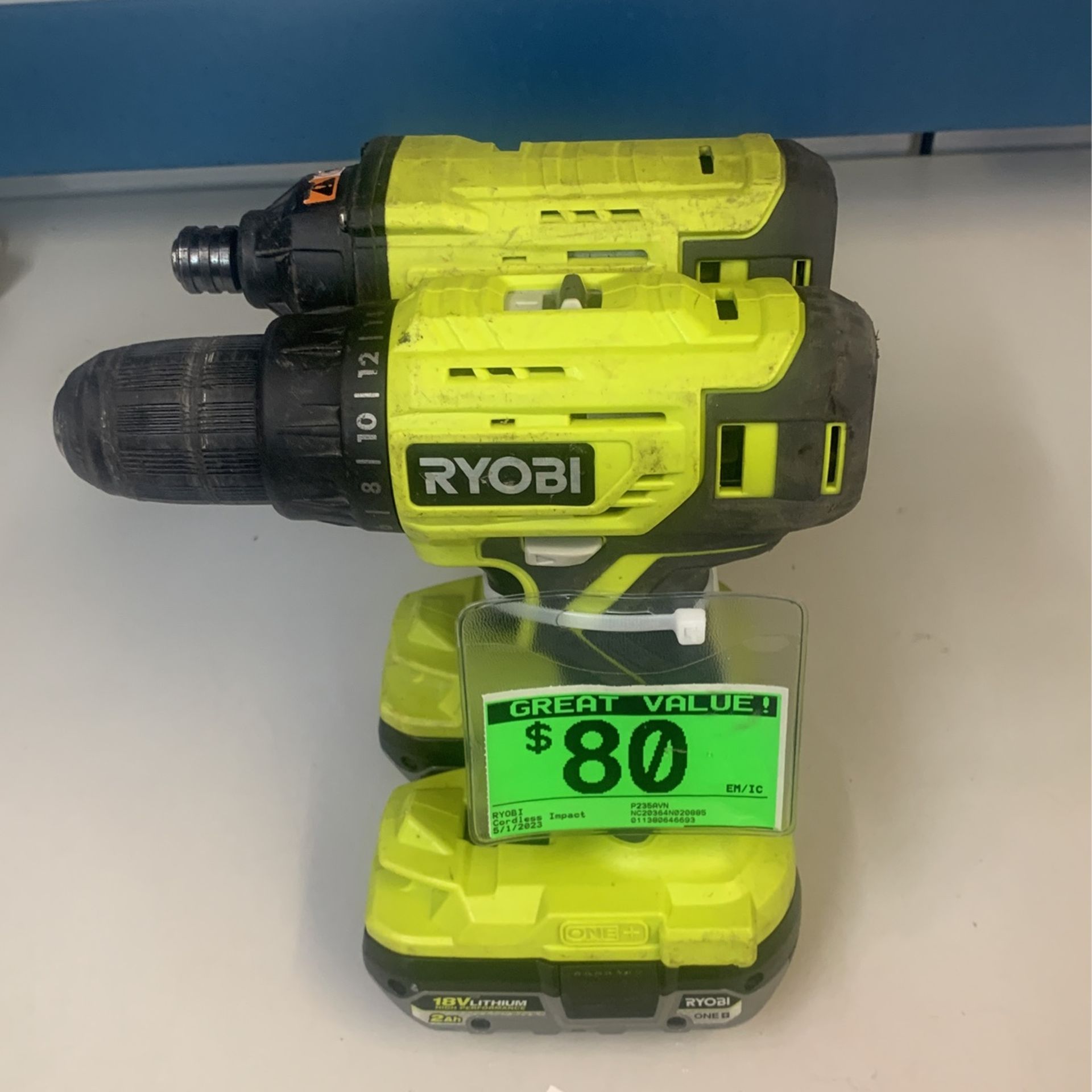 Ryobi Cordless Drill And Hammer Drill with Battery And Charger