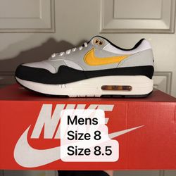 Nike Air Max 1 White University Gold Men size 8 size 8.5