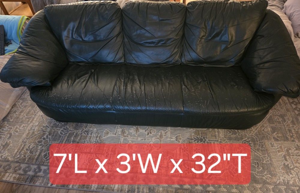 Green Leather Couch