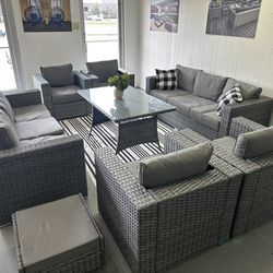 New Inbox Patio Sofa Set With Cushions(we Finance And Deliver)