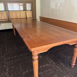Wooden Dining Table 10’FT