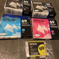 Genuine Epson 69 Ink Cartridge Lot Expired June 2023
