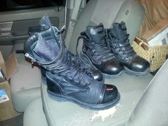 womens military boots& steal toes boots
