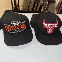 LRG and Bulls snapback hats