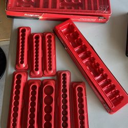 Snap On 10pc Red Socket Tray Holder 