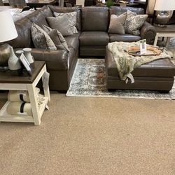 Genuine Leather Sectional