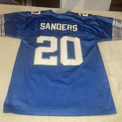 Barry Sanders Detroit Lions Logo Athletic Jersey Men Medium USA 90s Euc NFL NFC