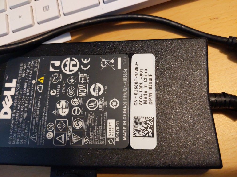 90W Dell HA90PE 1-00 AC Adapter Charger + Power Chord