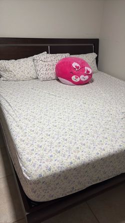 Dark Wood king Bed Frame